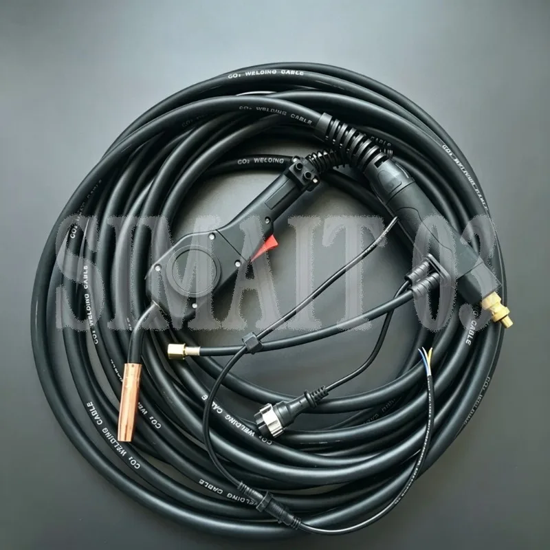 

European Style MIG/MAG CO2 Gas Shielded Welding Torch Wire Feeder Set 15/20m Extension Handle Industrial Welding Machine Parts