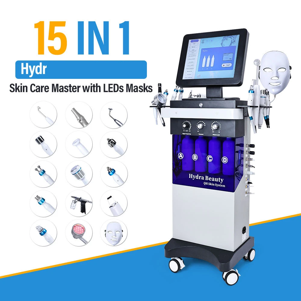 15-in-1 Hydro Aqua Peeling Beauty Gezichtsreinigingsapparaat Huidverzorgingsapparaat Gezichtsmachine