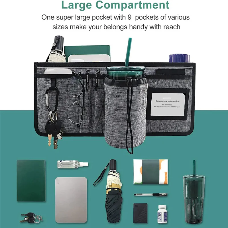 Abwr-cesta para walker ravmix walker acessórios saco com suporte de copo cesta walker para dobrável walker saco de armazenamento mãos-livres