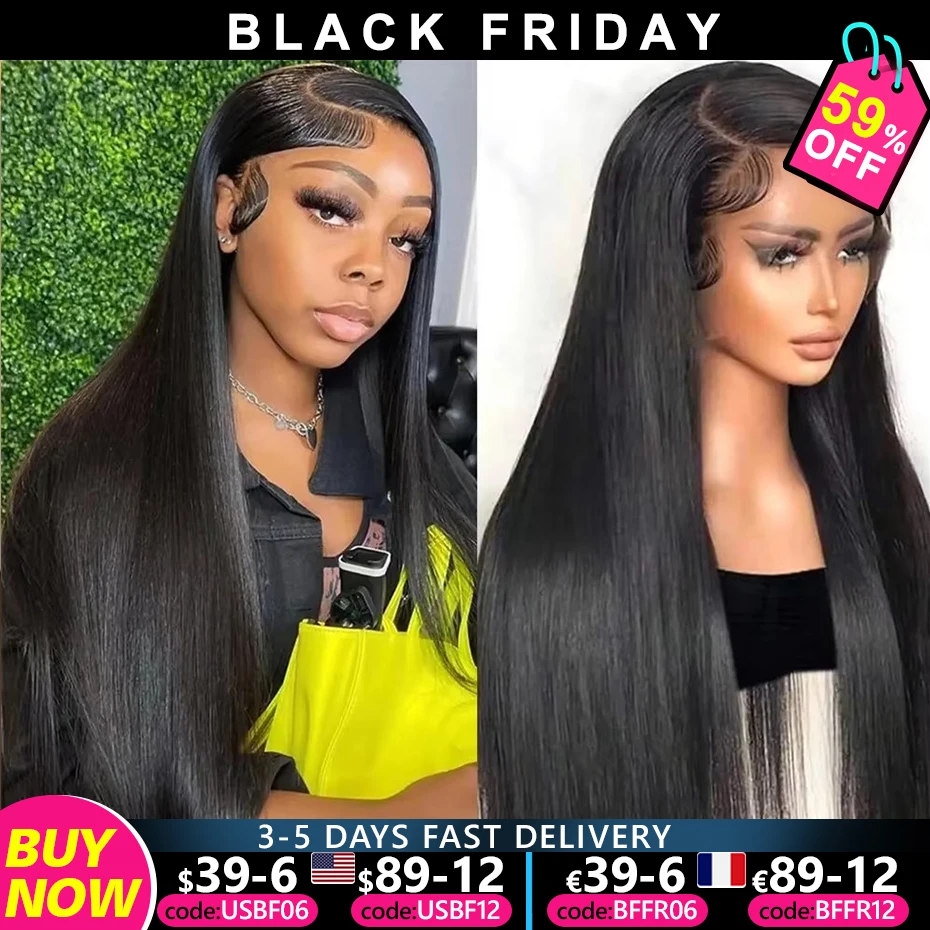 30 38 Inch Bone Straight Human Hair Wig 13x4 Lace Front Human Hair Wigs For Women 13x6 Transparent Lace Frontal Wig