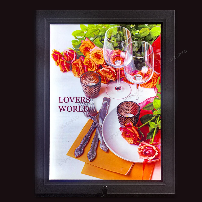 Outdoor frames water proof A1 led poster frame photo AL5560 advertising lightbox  for restaurant