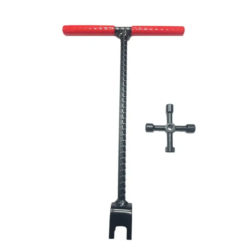 

Ключ для счетчика воды 17 дюймов - Сверхмощный инструмент для отключения воды с 4-сторонним универсальным ключом для городских водопроводных труб - AA26