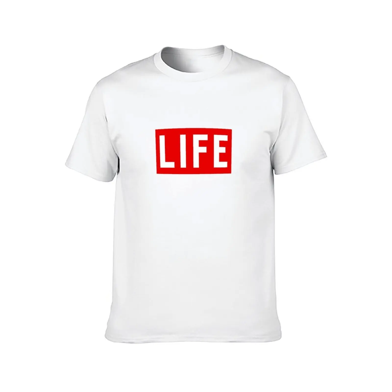 تي شيرت مجلة الحياة تي شيرت رجالي 100% قطن ماركة فاخرة تي شيرت قطن رجالي 100% تي شيرت