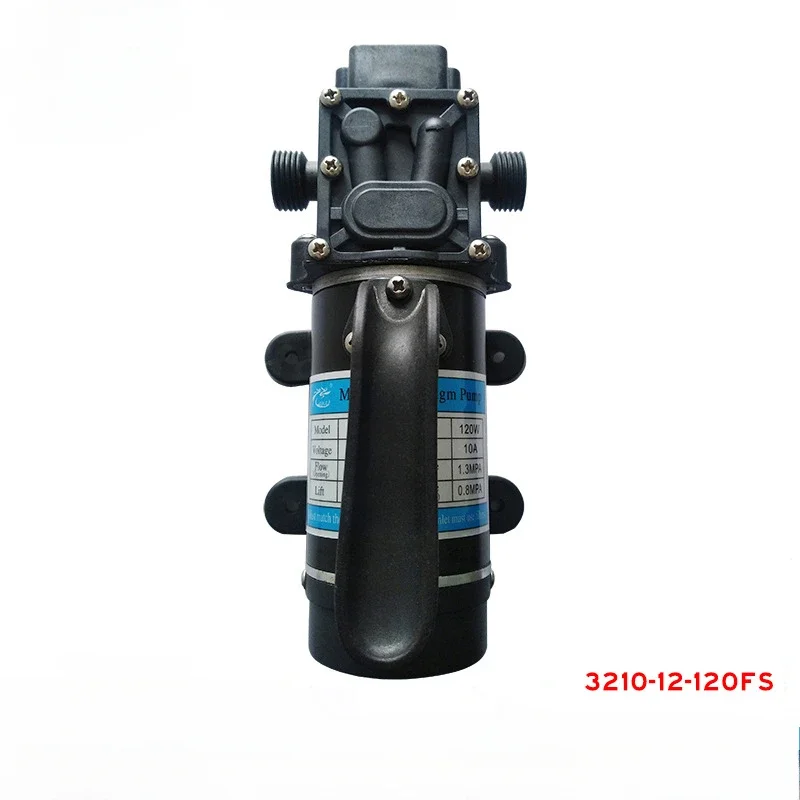 12V 24V 120W 130PSI 10L / Min Water High Pressure Diaphragm Self-priming Pump Sprayer Car Wash