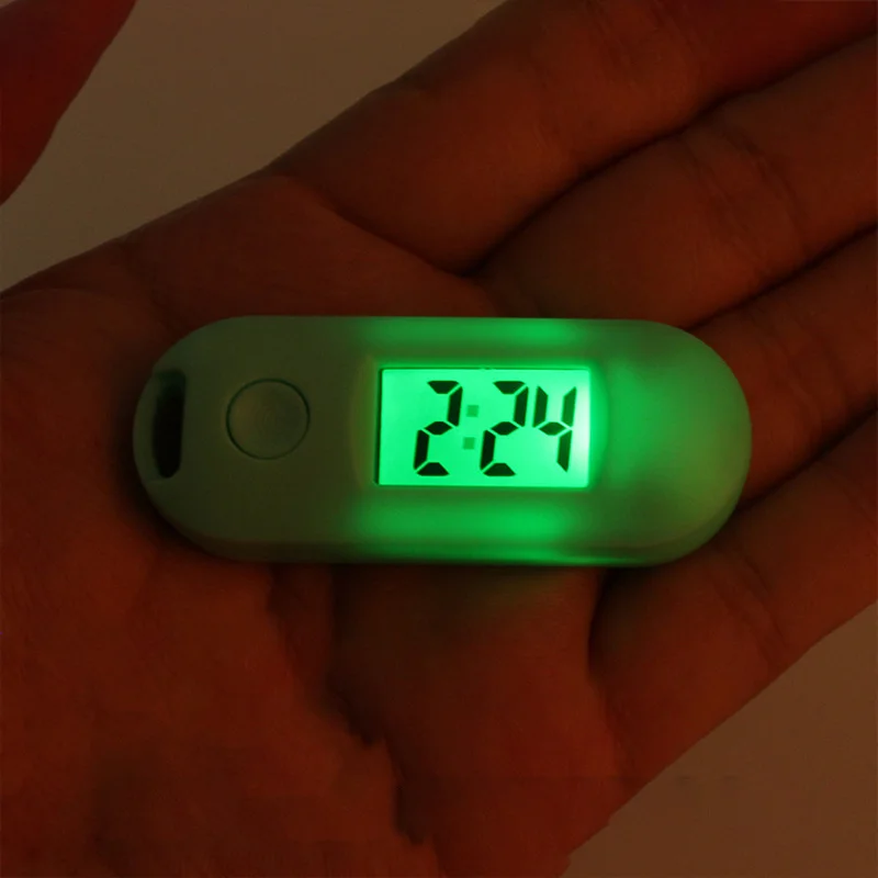 Mini Portable Digital Electronic Watch Student Keychain Watch Quiet Test Pocket Watch Green Backlight LCD Display Digital Clock