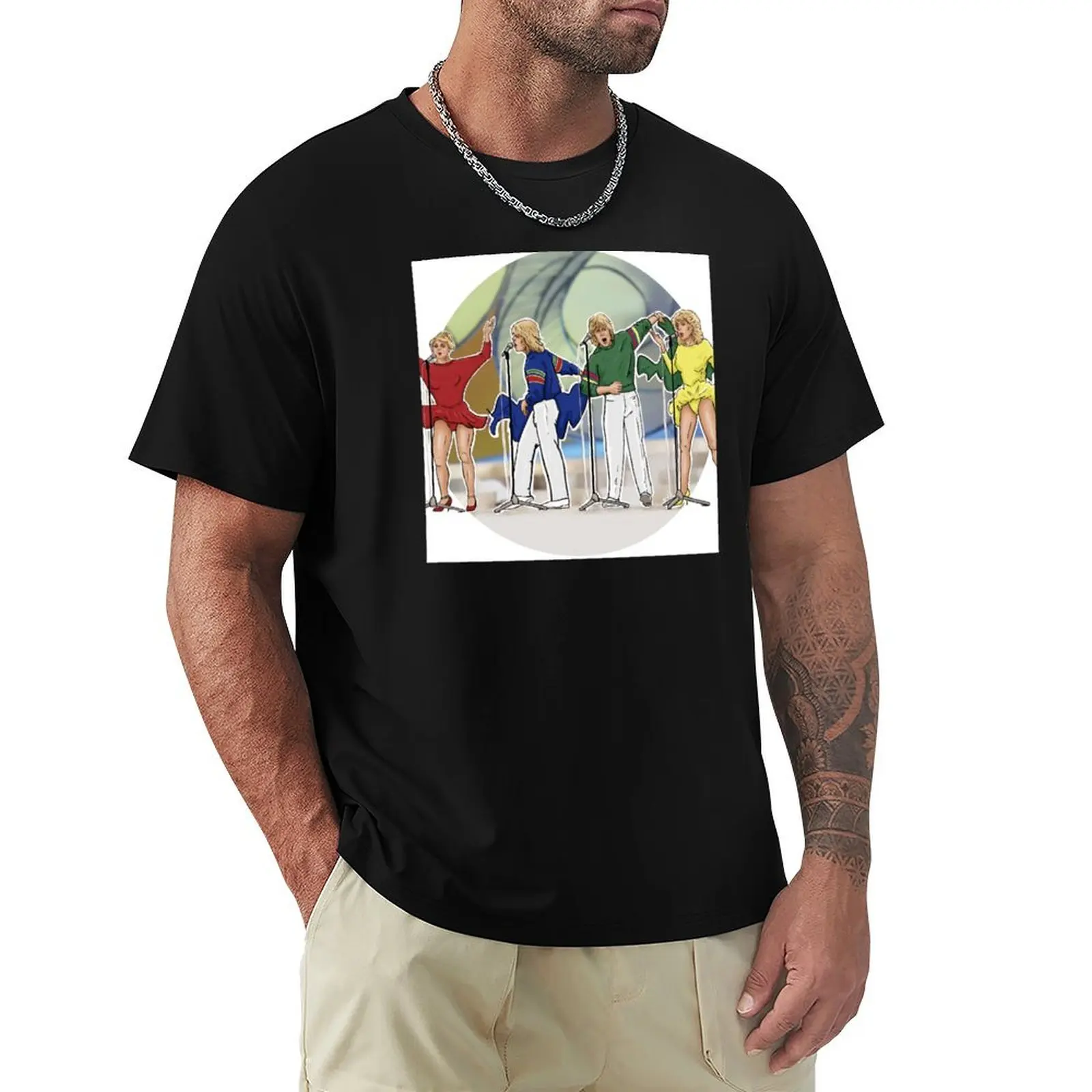 Gay icons - Bucks Fizz at Eurovision - Making Your Mind Up T-Shirt Athletic Quick Dry T-Shirt for Men