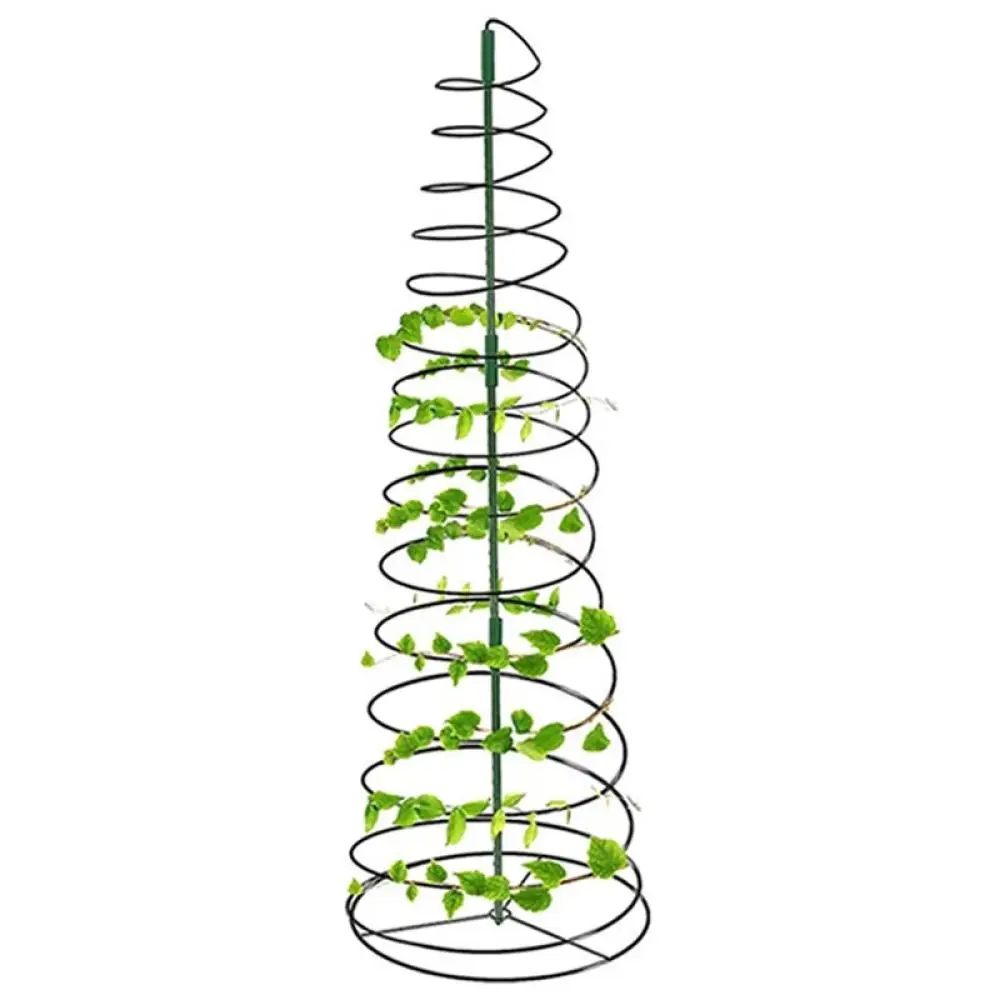 Spiral Plant Support Rack Adjustable Iron Climbing Trellis For Potted Flowers Vegetables Vines Garden Growth Stand