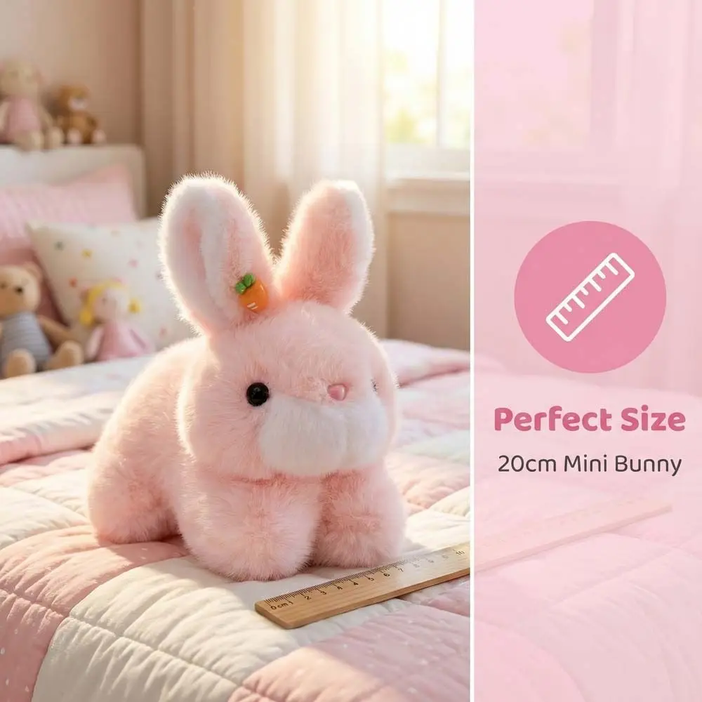 

Baby Appease Soft Rabbit Pillow Interactive Fluffy Big Ear Rabbit Handmade Cartoon Stuffed Animals Rabbit Home Decor