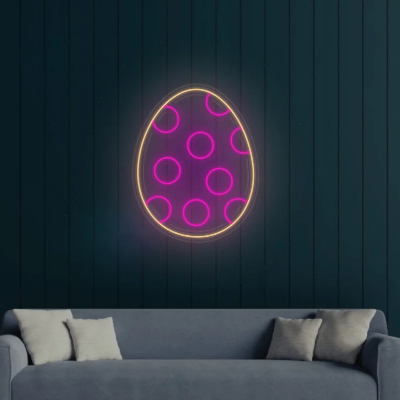 Custom egg neon light Easter decor neon light  wall decor cute egg neon lights Easter Party Decor