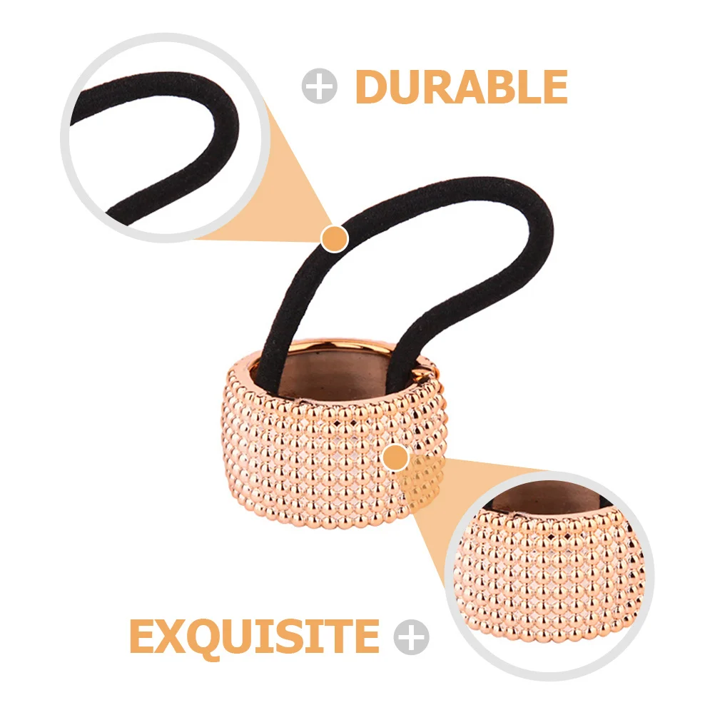 

4Pcs Ponytail Holder Cuff with Soft Elastic Band Circle Hair Tie for Women Girls Fine to Thick Hair No Damage Secure Hold All