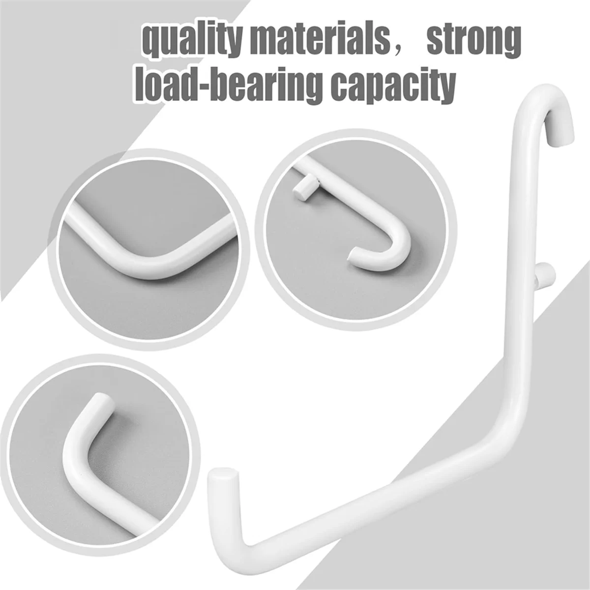 A78G 12Pcs Peg Board Hooks, Peg Board Accessories, Long Peg Board Hooks Set Metal Storage Tool Waterproof Home Office Tool