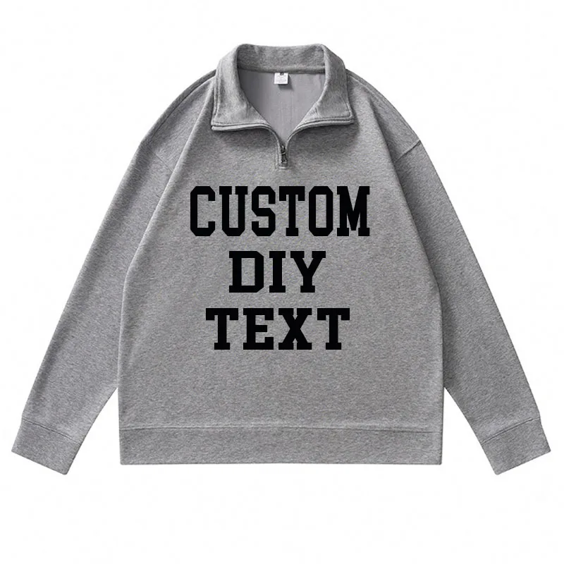 Custom University Hockey Hoodies Personalized Hockey Sweatshirt Front and Back Logo Sweatshirts Quarter Zip Clothes