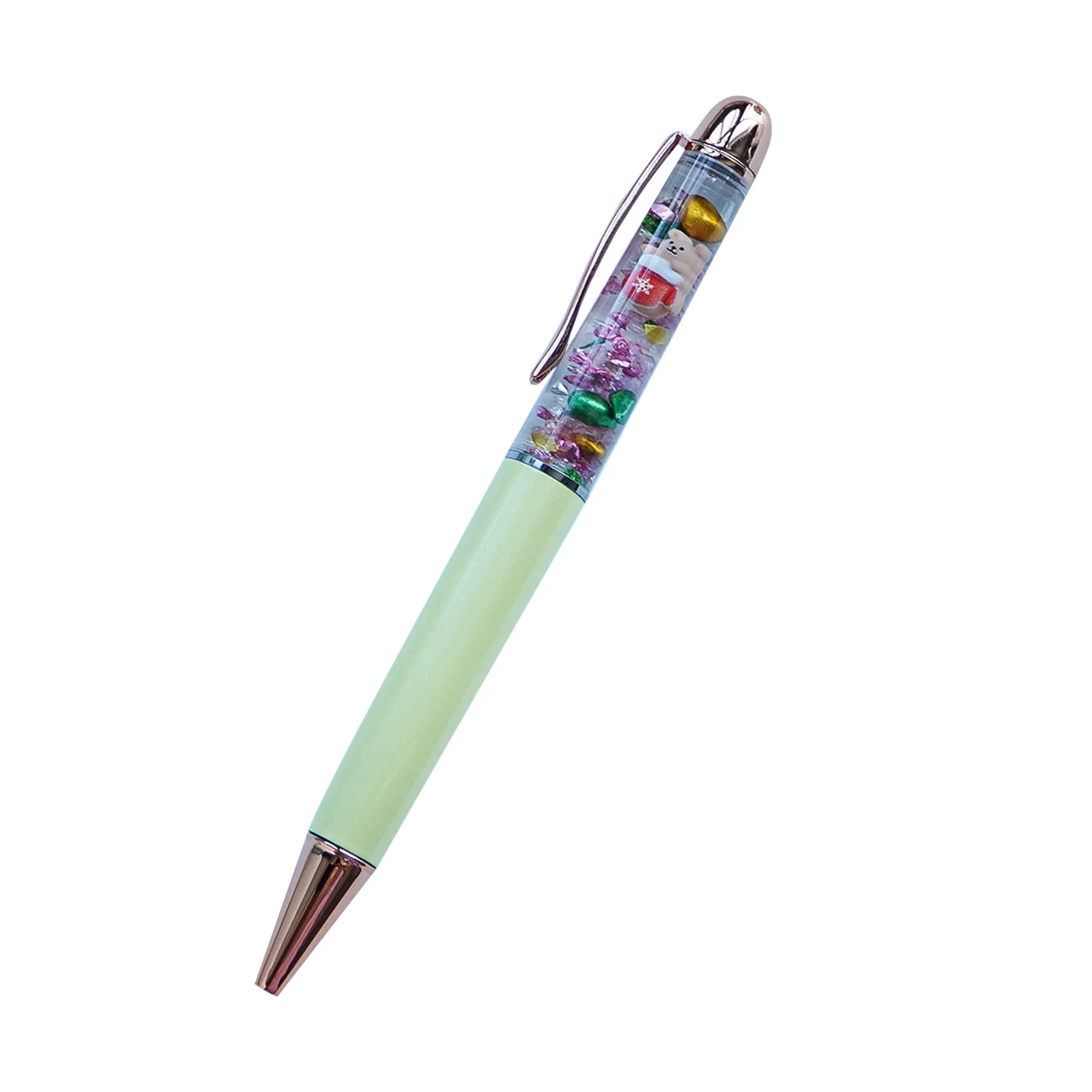 Christmas Bear Xmas Fun Pens Cute Floater Floating Liquid Writing Journaling Office Pen Novelty Gag Gifts