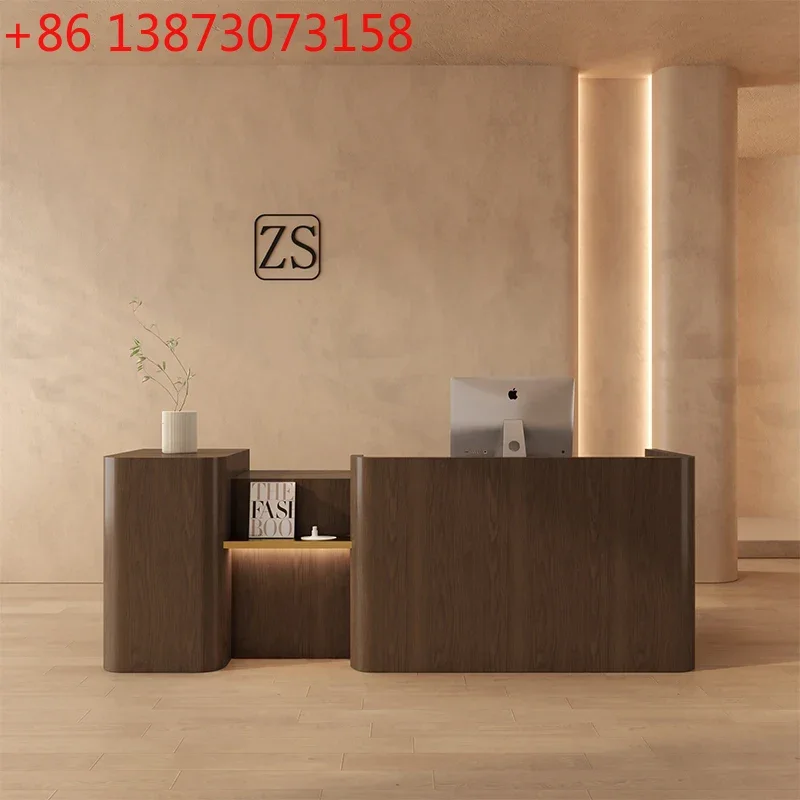 

Vintage clothing store checkout page store small counter women's clothing store, barber shop company, reception desk9344