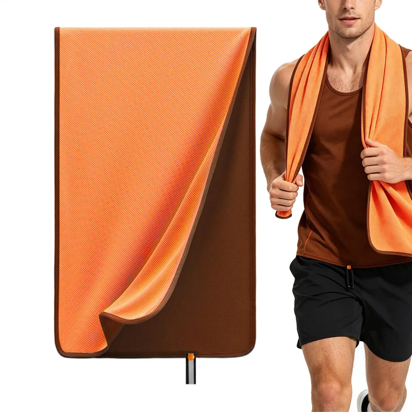 Cooling Towel 11.8x39.3 Inch Breathable Rag Cooling Rags for Neck Face Summer Yoga Sports Golf Gym Camping Running Fitness Sweat