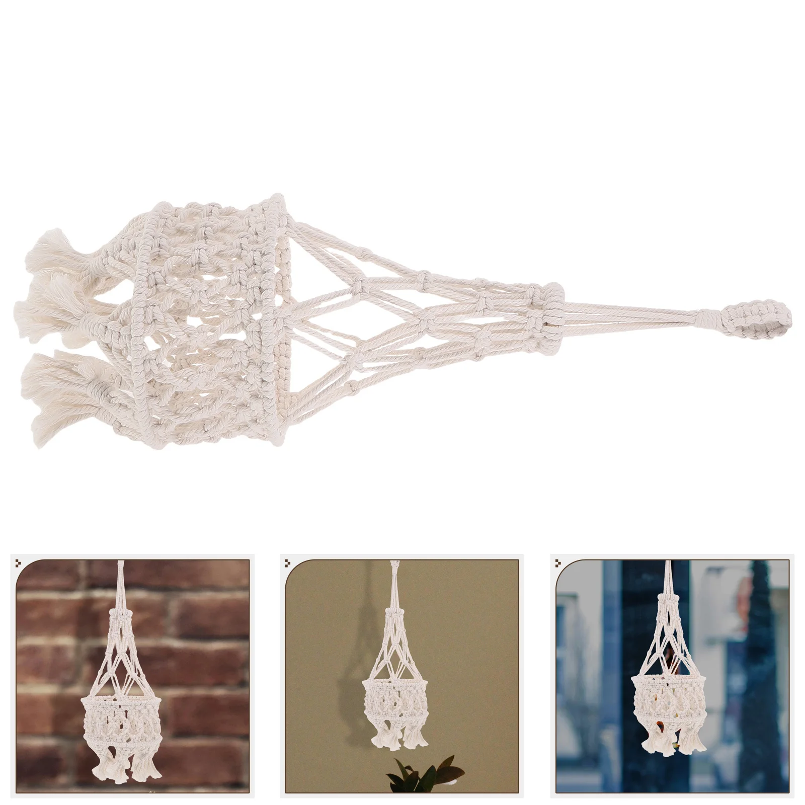 

Woven Handmade Lamp Shade Lampshade Boho Cotton Rope Macrame Cover For Pendant Floor Lamp Modern Rustic Home Decor