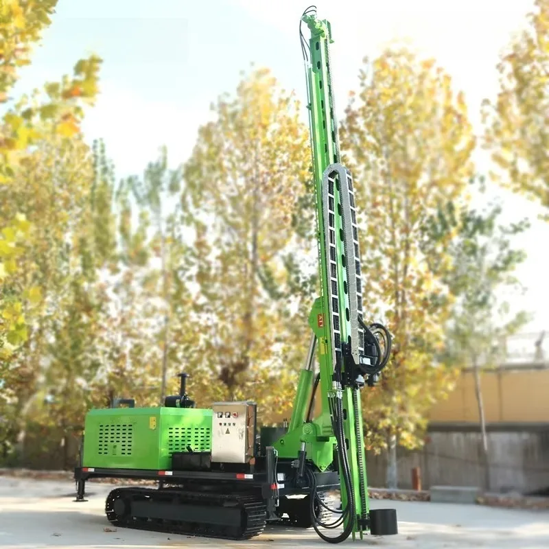 Hydraulic Photovoltaic Pile Driver High Torque Rotary Piling Machine For C Channel Mounting System Ground Installation