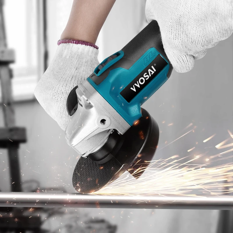 Imagem -05 - Vvosai 20v 125 mm Velocidade Brushless Elétrica Angle Grinder Moagem Máquina Ferramenta Elétrica Li-ion Bateria Ferramentas Elétricas Cordless