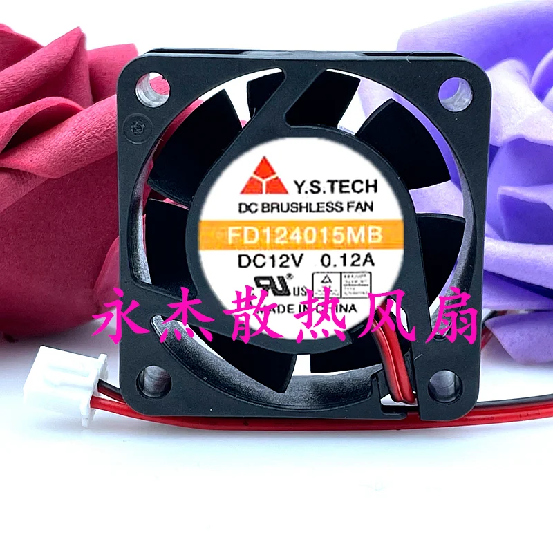 Y.S TECH FD124015MB DC 12V 0.12A 40x40x15mm مروحة تبريد خادم سلكين