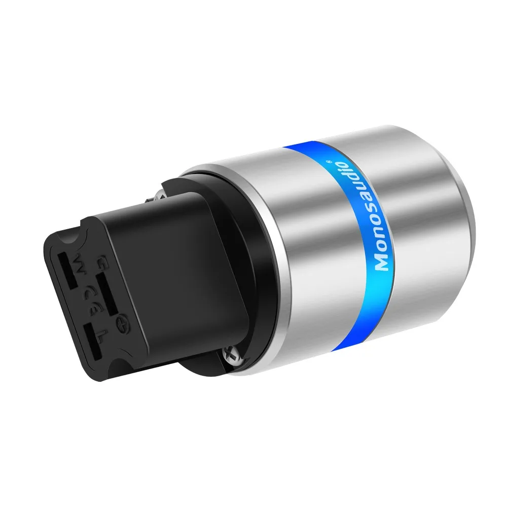 

Monosaudio F126G Pure Copper Gold plating 20A Power Audio Power IEC Connector Plug Rhodium plated IEC 20A C19 Plug