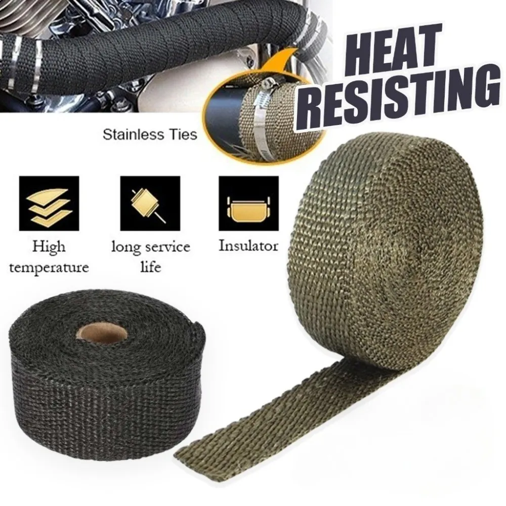 

5 м * 5 см изоляционная лента для мотоцикла, стекловолокно, термостойкая мотоциклетная термостойкая ткань, звукоизоляция