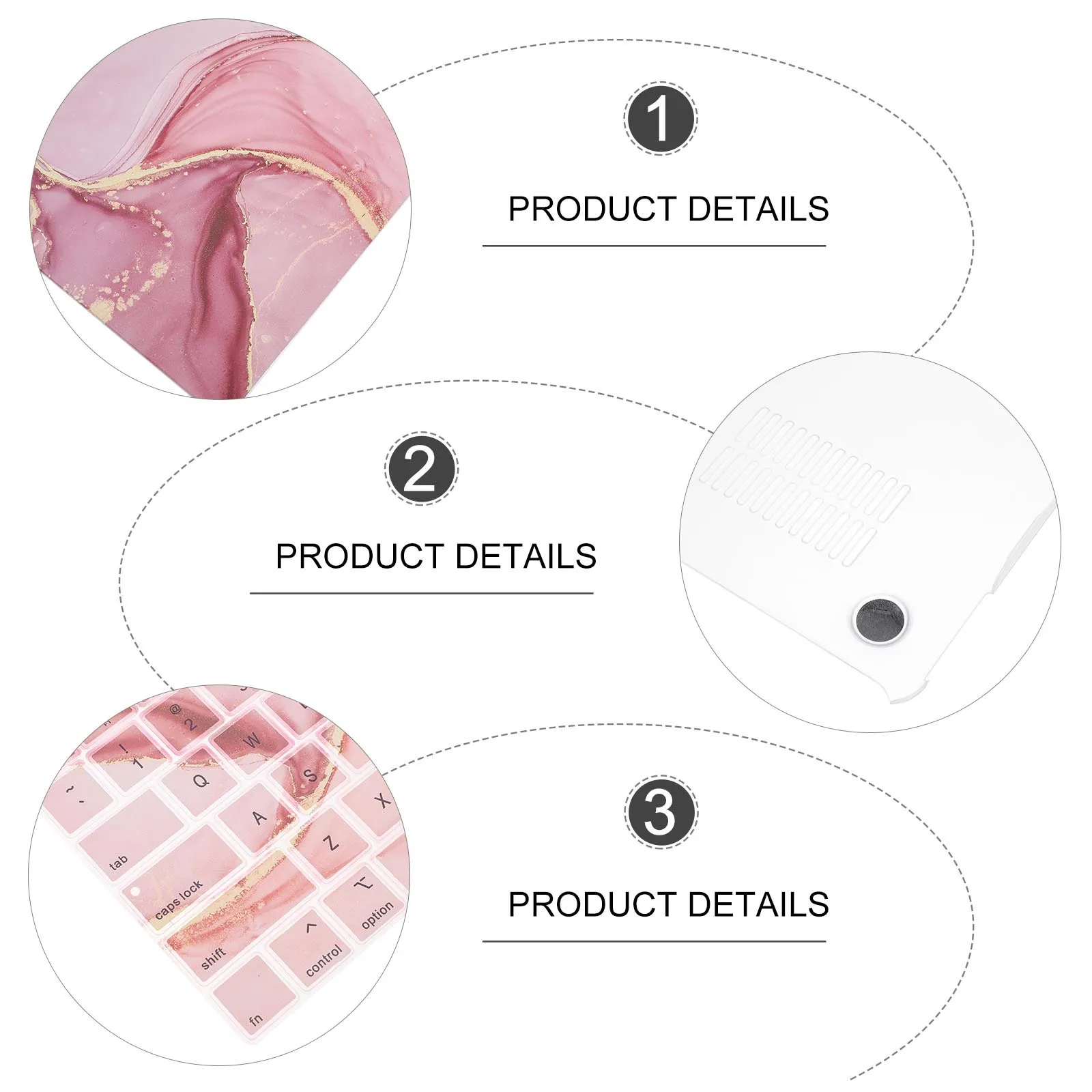 

2Pcs Marble Finish Laptop Cover Rugged Plastic Hard Shell for Impact Resistance Protective Computer Case Laptop Case