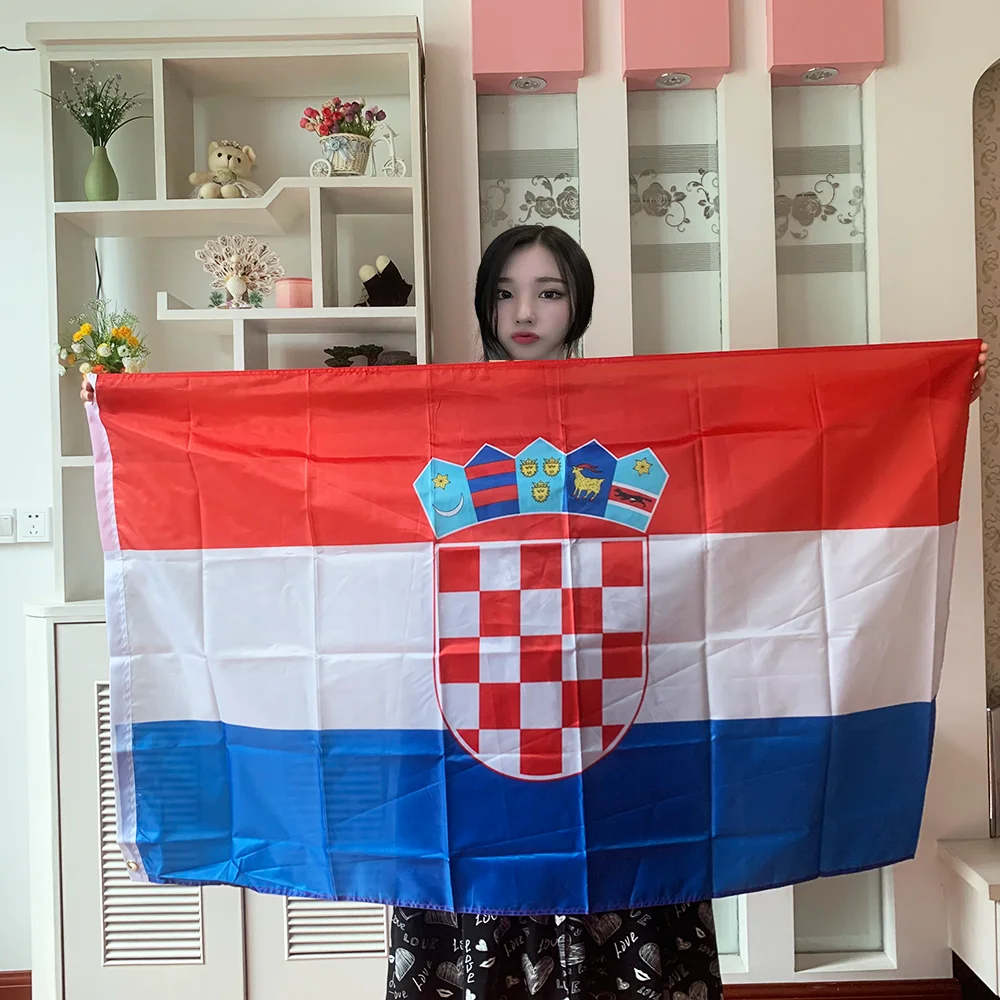 croatia Flag 90x150cm hr hrv Hrvatska croatia Flag NEW 3x5 ft Croatian National Flag high quality Polyester Flag of Croatia