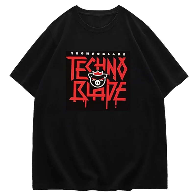 Technoblade Techno Agro Tee Dream Team SMP Merch T-Shirt Herren Damen T-Shirt Sweatshirt Hip Hop Kurzarm  t shirts