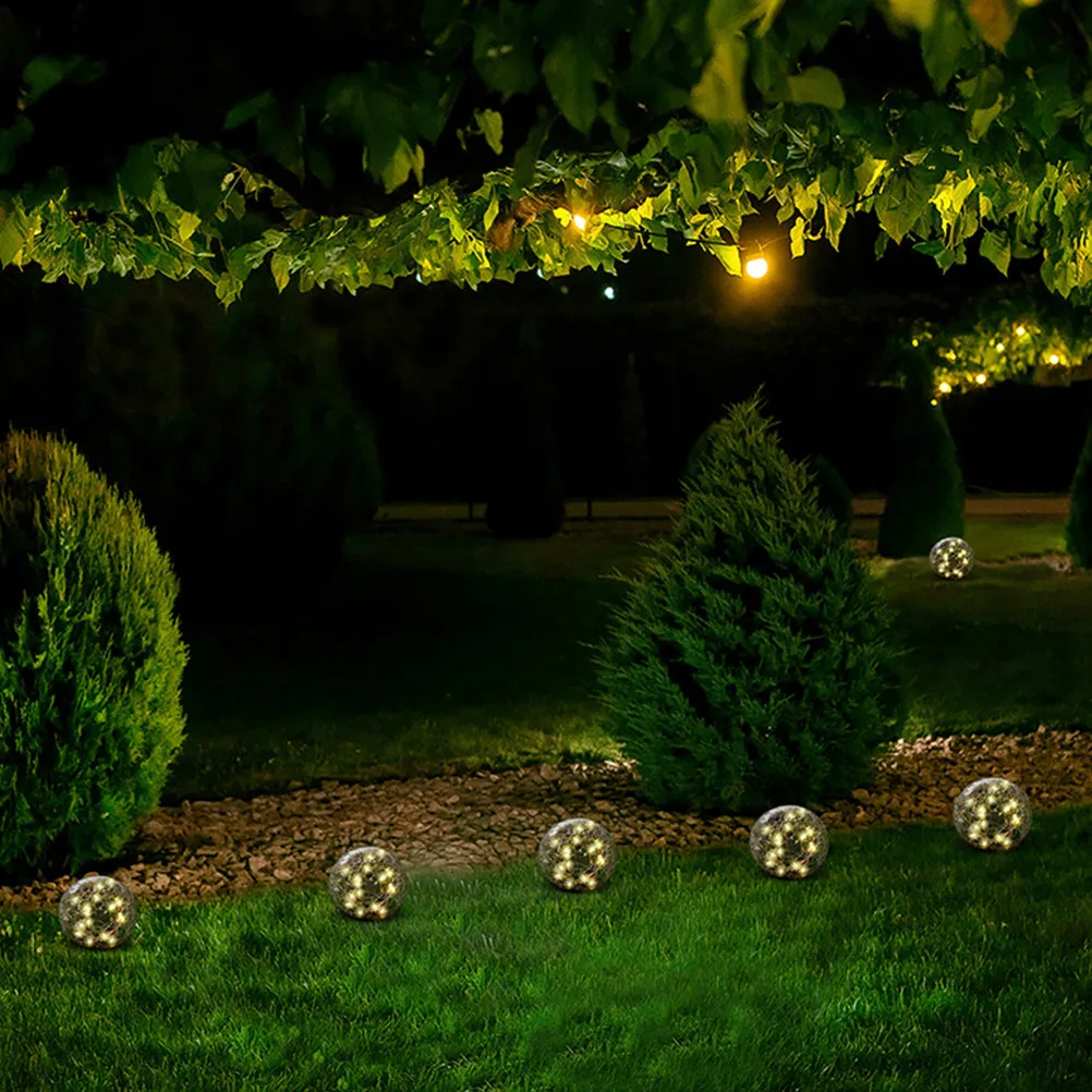 1Pcs Solar Cracked Ball Buried Lamp Energy Saving Automatic Night Light Rainproof Ground Lamp for Lawn Garden Patio Landscape
