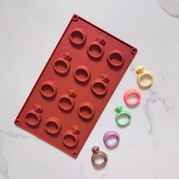 Molde de Silicona para 12 Anillos de Chocolate