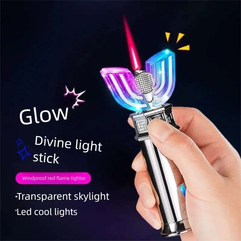 DJ-072， Internet celebrity style, divine light stick, ignition, windproof, inflatable, glowing, personality, gift, lighter