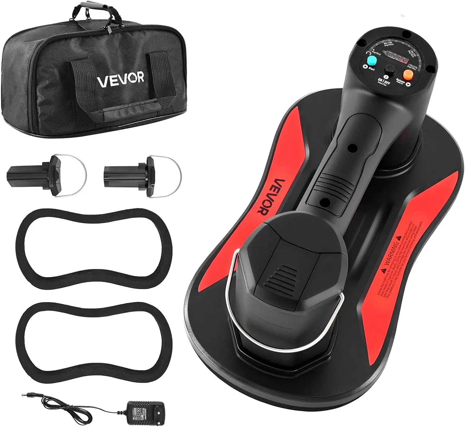 

Электрическая вакуумная присоска, грузоподъемность 375 фунтов, цифровой дисплей для подъема плитки, стекла, гранита и многого другого