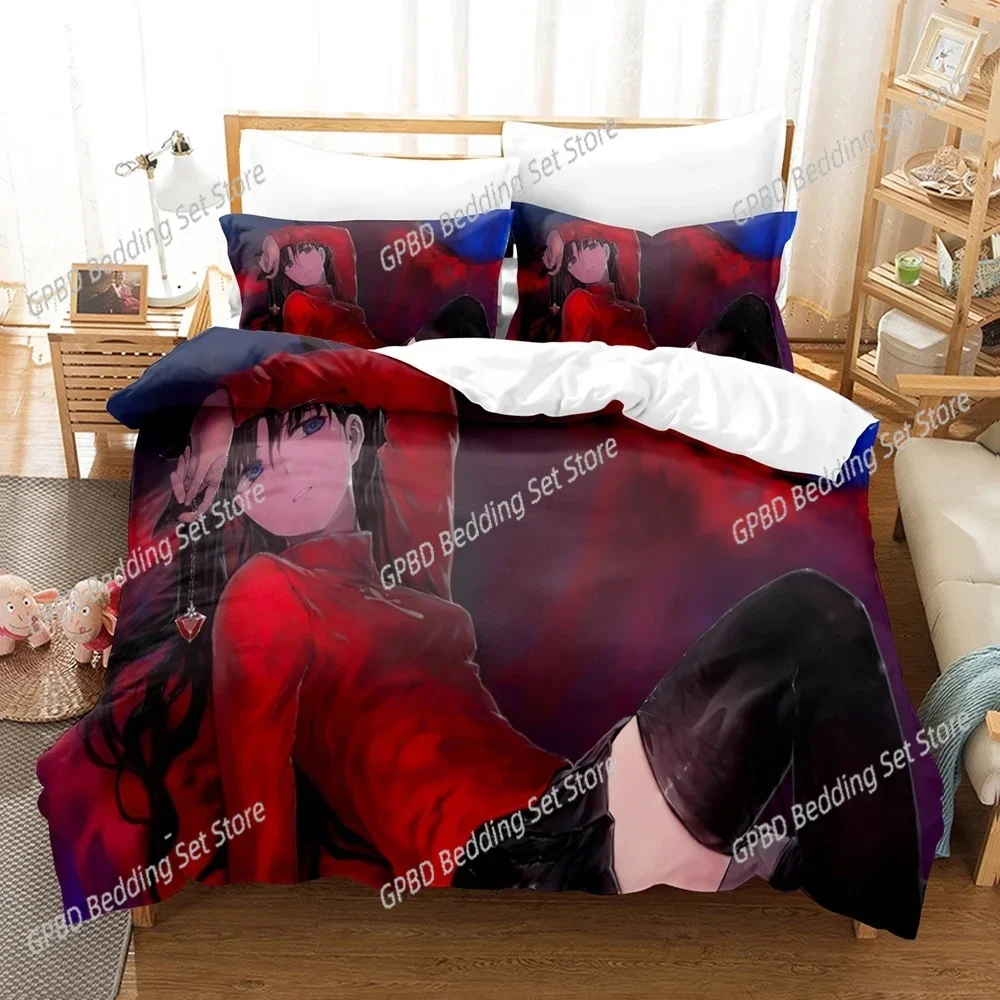Fatestay night Unlimited Blade Works 3D Bedding Set Duvet Cover Pillowcases Single Twin Full Queen Home Decor Quilt Boys Gift