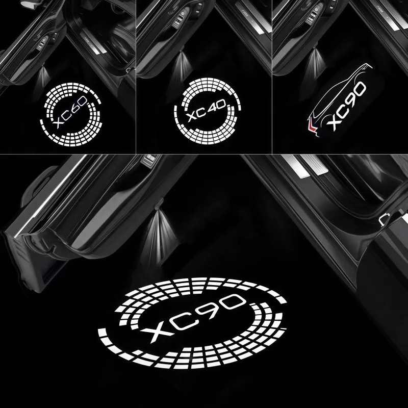 Universal Wireless Led Emblem Lamps Car Door Light Luces Projector for Volvo V60 V40 V70 XC40 XC60 XC90 S80 S60 S90 S80L S60L