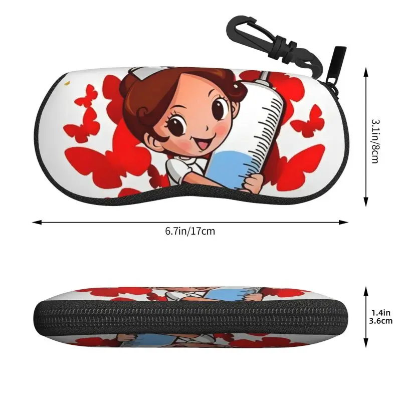 Glasses Case Enfermera En Apuros Doctor Nurse Funny Portable Zipper Glasses Case Unglasses Cover Glasses Storage Case