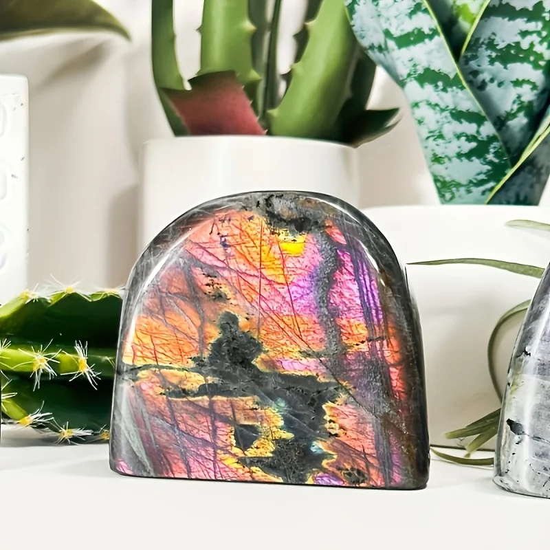 1PC Purple Flashy Labradorite Ornament, Bohemian Home Decor, Holiday for Xmas