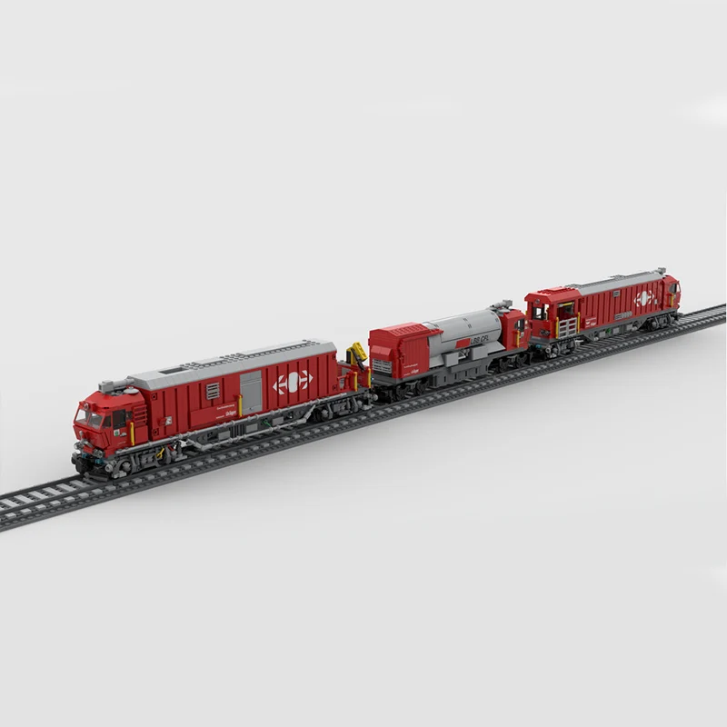 City Car Model MOC Building Bricks Swiss Firefighting Train Modular Technology  Holiday Gifts Assemble Toys Suit Display QWERT