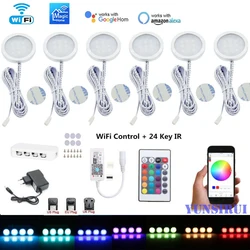 DC12V Wifi Magic Home APP + 24Key Fernbedienung RGB LED Unter Schrank Licht Dimmer Küche Zähler Möbel Kit für Alexa Google