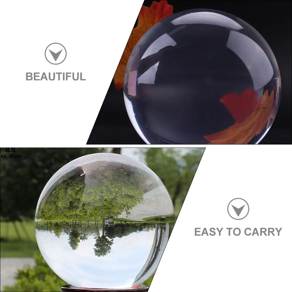 

2Pcs Clear Crystal Ball Vintage Desktop Decor Creative Craft Ornament Office Home Desktop Decoration Art Adornment
