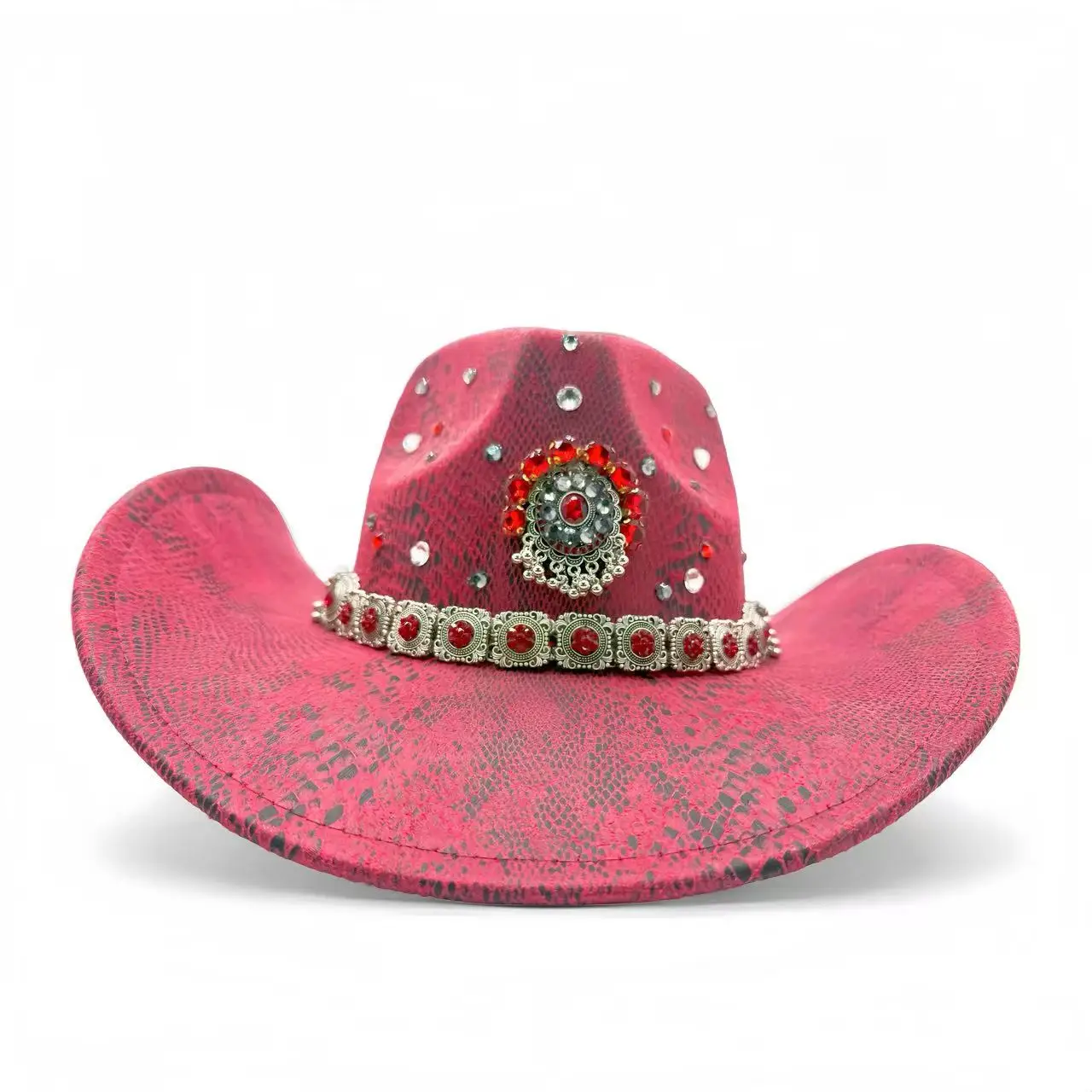 ラインストーンカウボーイハットわら製ウエスタンハット女性男性用カウガールパーティービーチヴィンテージカウボーイアクセサリーフェスティバルレイブカントリーミュージック