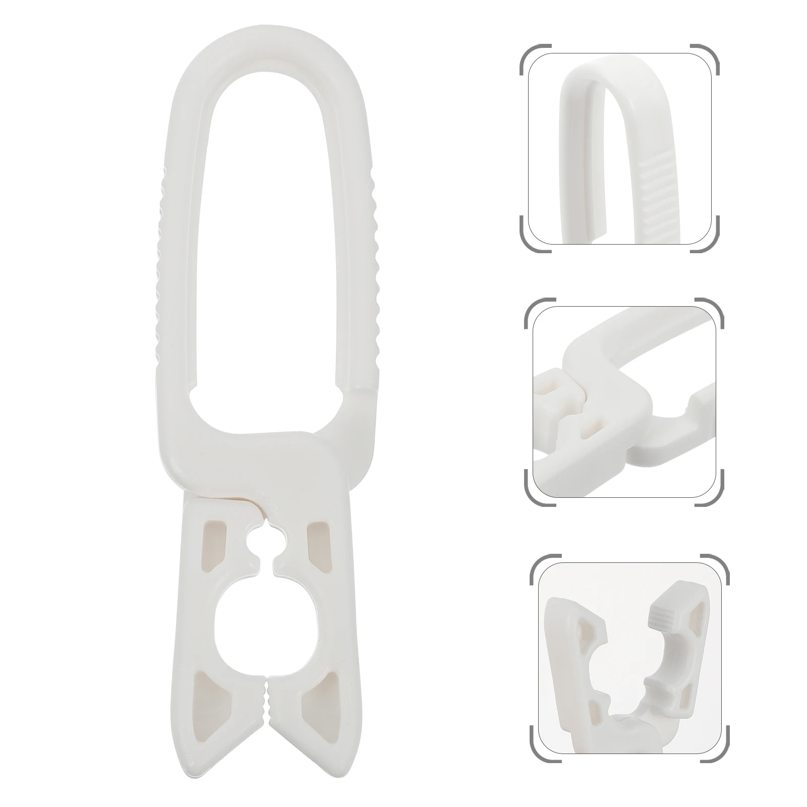 

24 Pcs Clips Clothespin Hanging Windproof Clothing Drying White Socks Fixing Clamps Travel