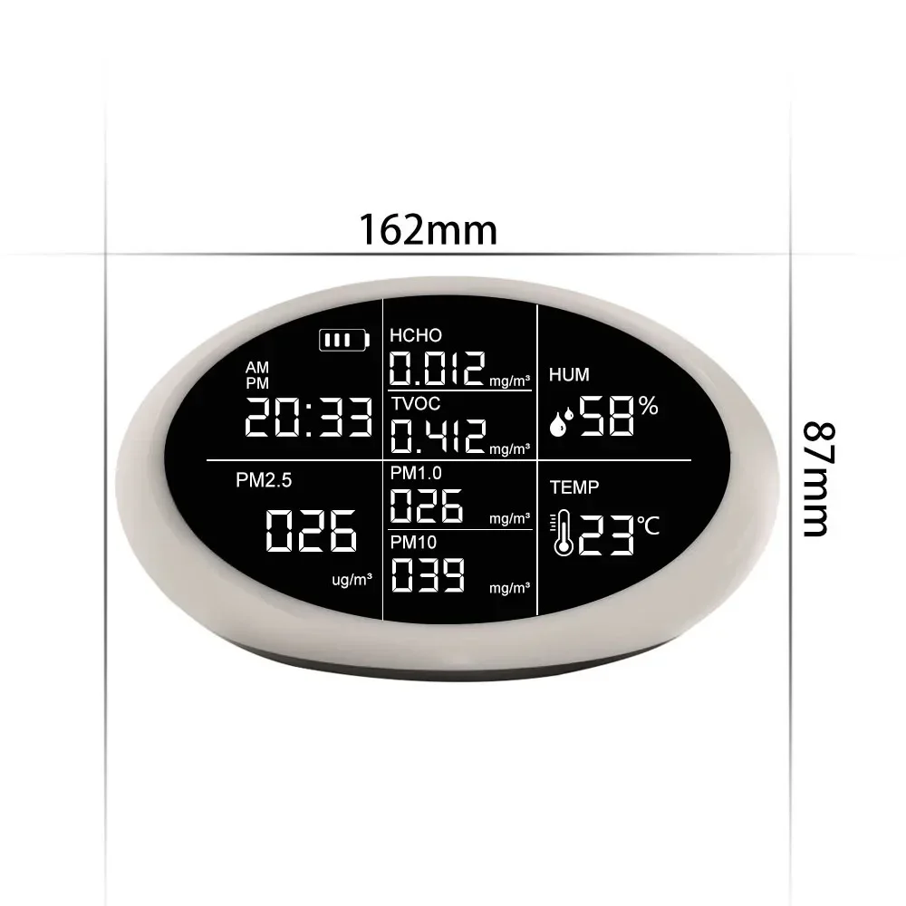 Hot Salesair Quality PM 2. 5 Laser Scattering Detection, Formaldehyde, PM 1, PM 10. Temperature Hygrometer