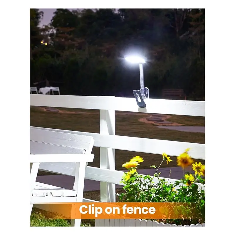 A98E-Clip On Solar Light Outdoor With Motion Sensor 92 Leds 600LM Solar Fence Lights,6000K Waterproof Security Lighting 2Pcs