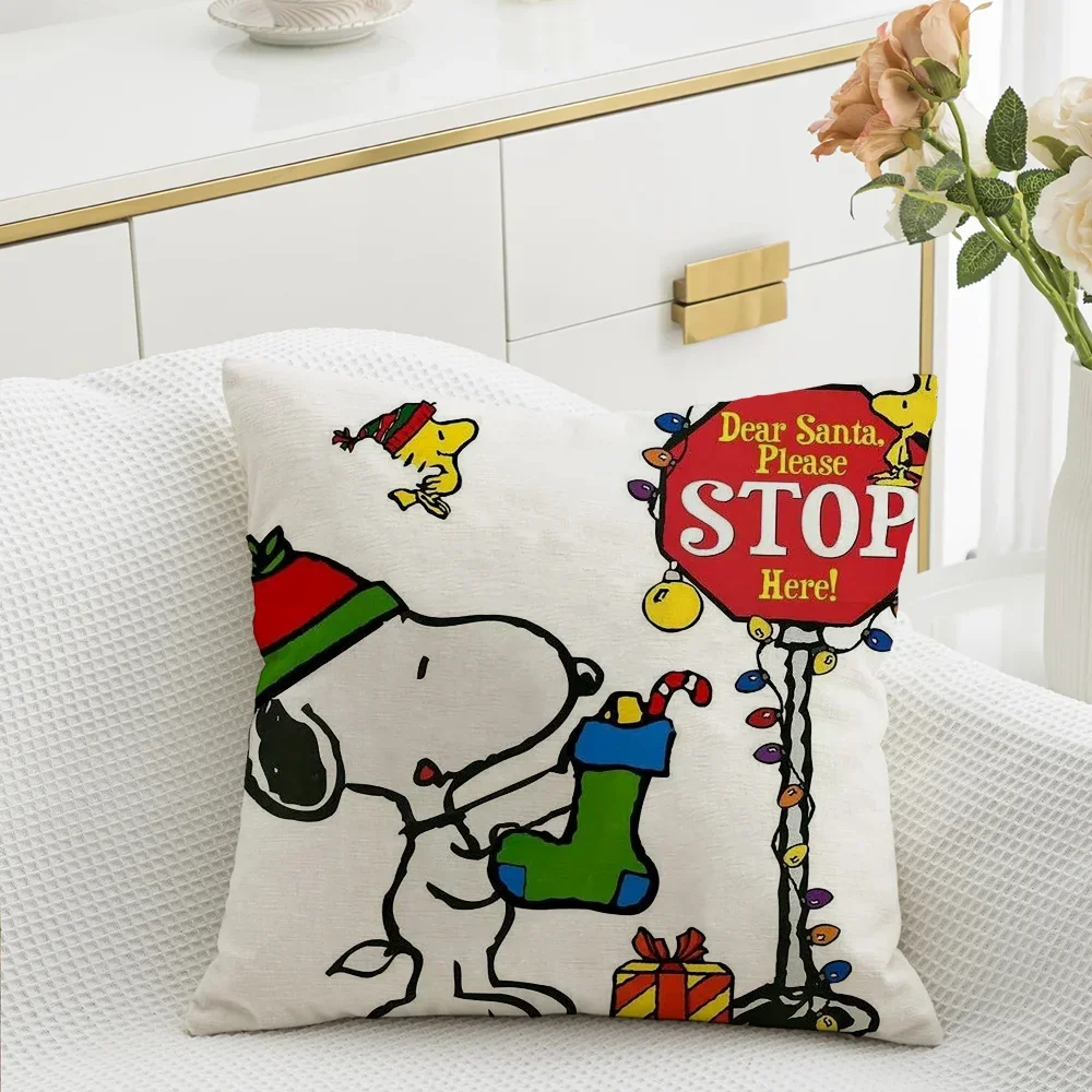 45x45 Cushions Cover Snoopy Decorative Pillows for Sofa Personalized Gift Cushion Covers Luxury Living Room Decoration Home