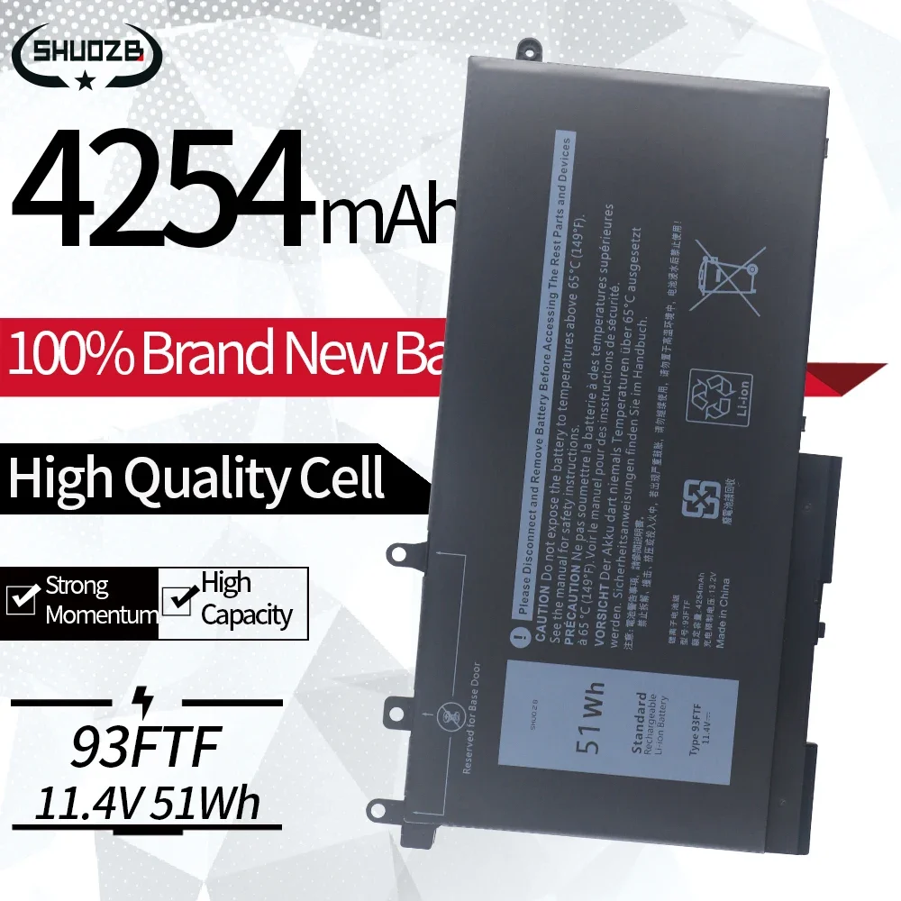 

Laptop Battery 93FTF For Dell Latitude 5280 5480 5490 5580 5590 5495 E5580 83XPC D4CMT For Dell Precision 15 3520 3530 Series