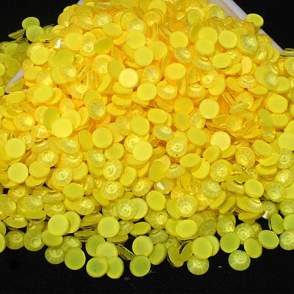 Yellow Neon Color ss3-ss30 Non Hotfix Rhinestones Glass Flatback Crystal for DIY Clothes Dress Decoration Strass стразы