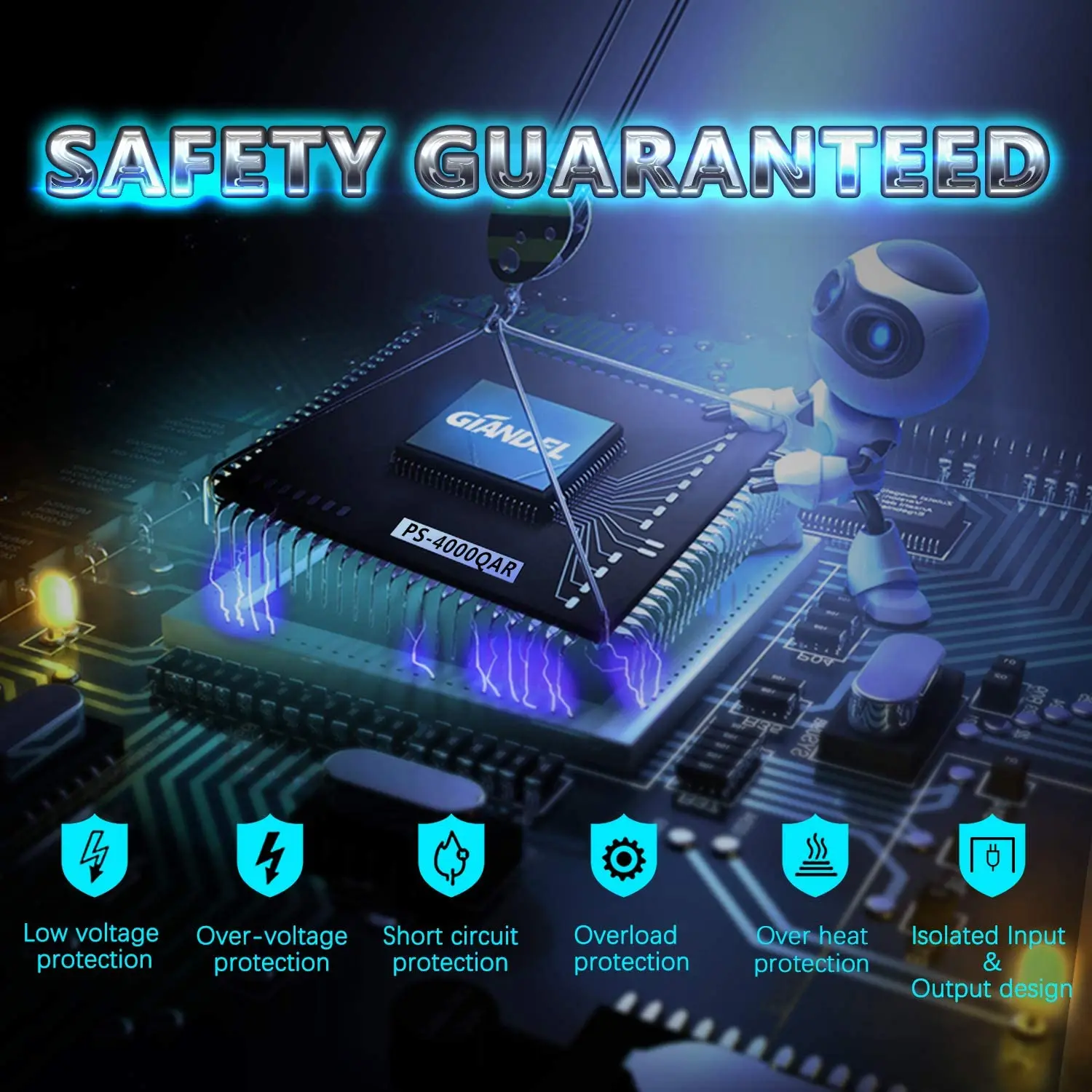 Giandel 4000w 24V zuivere sinusomvormer: 4000W echte sinusgolf