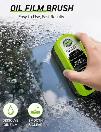Auto Glass Oil Film Eraser Brush Kit Professional Windshield Cleaner Remove Stubborn Grease Stains Interior Glass
