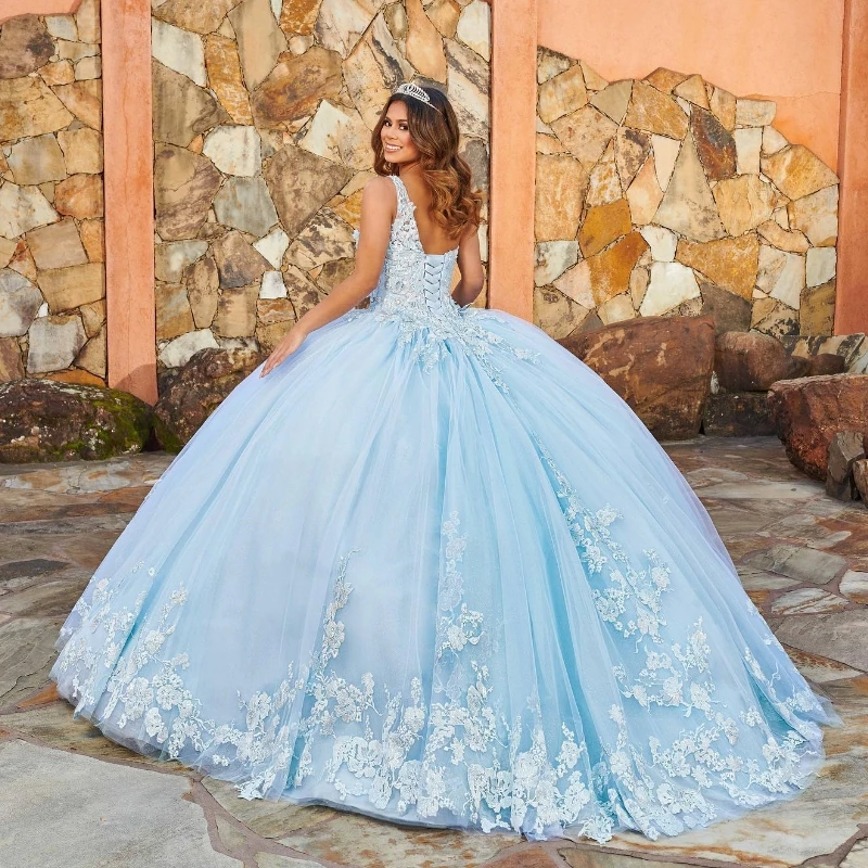 Lorencia Quince anera Kleid Ballkleid eine Schulter 3d Blumen Spitze Applikation Perlen mit Umhang süß 16 vestidos de 15 años yqd606