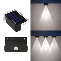 A19F-4 Pcs LED Solar Wall Lamps Stair Light Outdoor Lighting Fence Porch Decorative Lamp Step Fence Yard Garden
